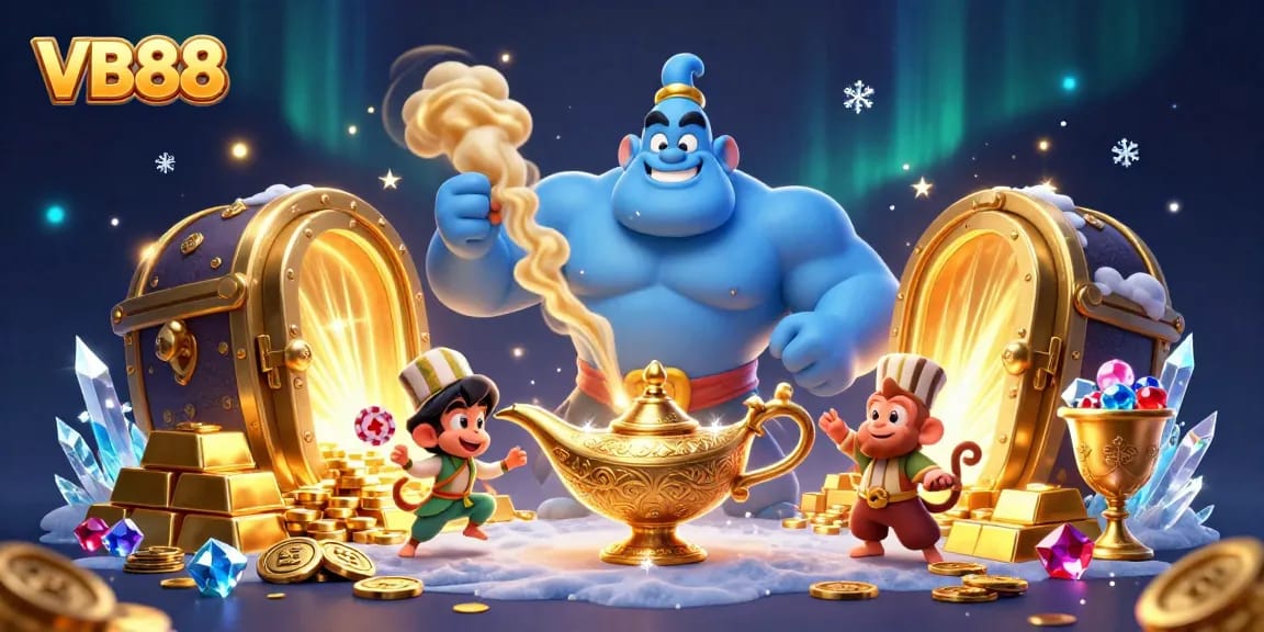 Experience the exciting world of VB88 with charming characters and vibrant casino elements.