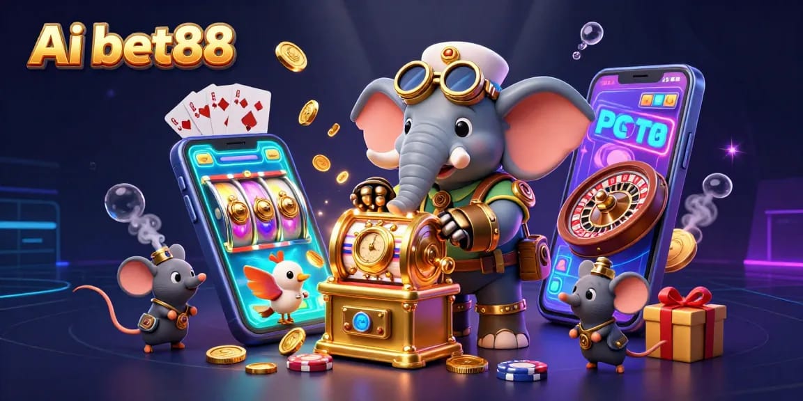 Ai bet88 showcases thrilling slots action with vibrant colors and engaging characters in a captivating 3D scene.