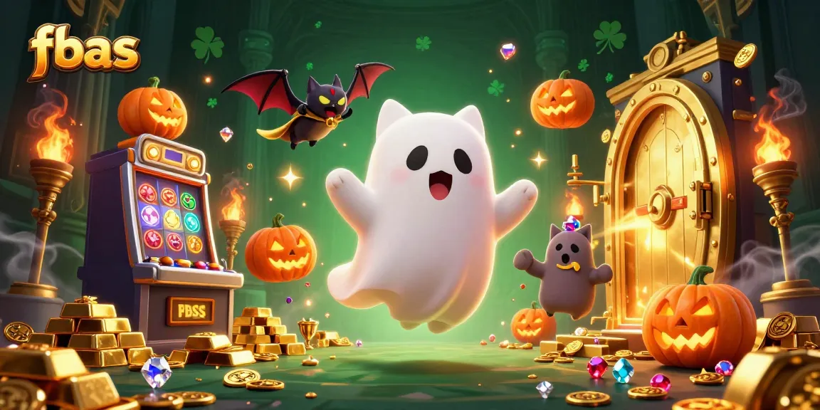 Experience the thrill of fbas' haunted casino with vibrant characters and gold-filled treasures.