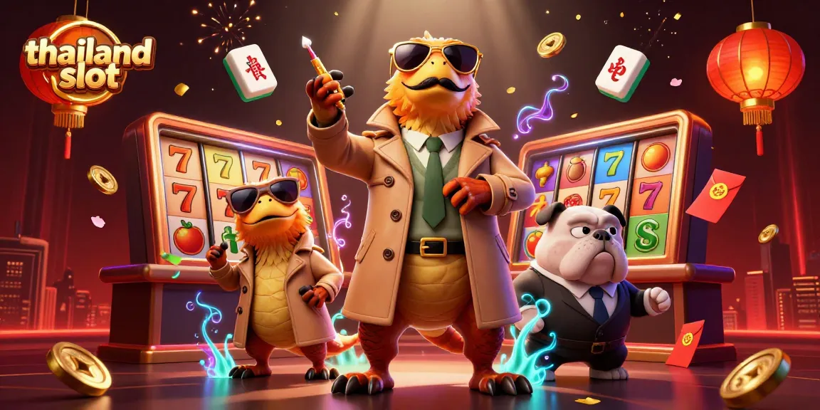 Spin the reels at thailand slot while cartoon raptors enjoy a VIP casino lounge.