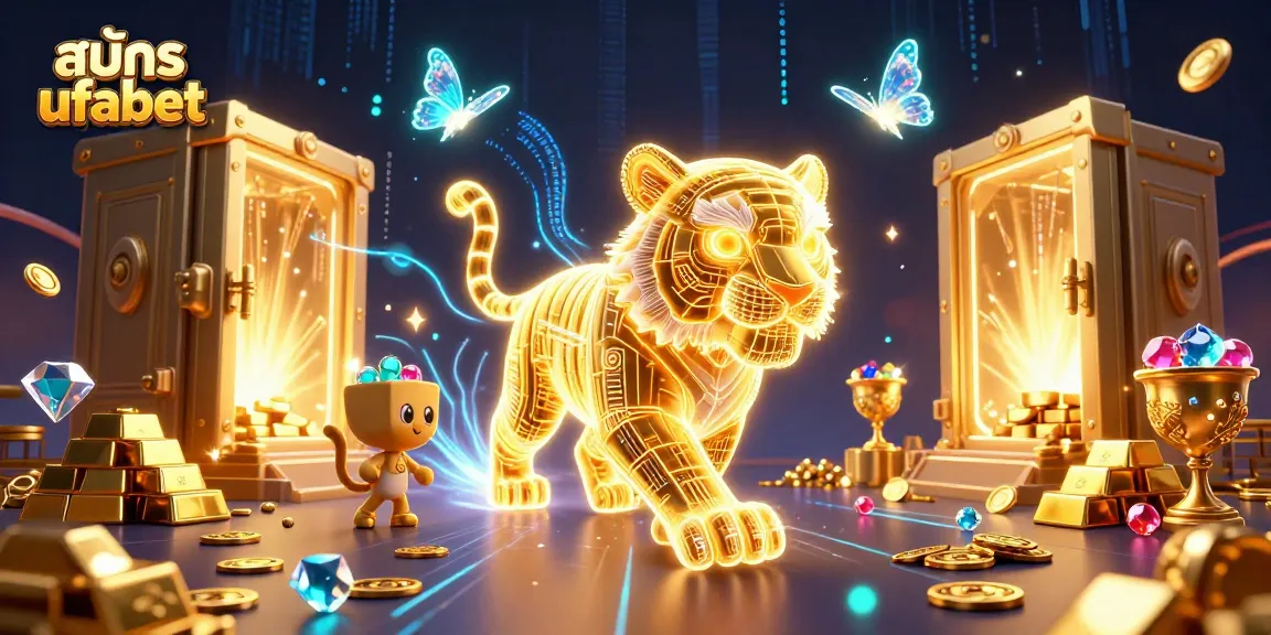 Experience the thrill of สมัคร ufabet and explore a vibrant digital casino with golden treasures and captivating characters.