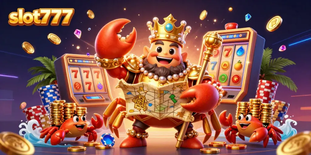 Menggulung jackpot dengan slot777, ilustrasi kerang emas mengontrol permainan kasino yang spektakuler.