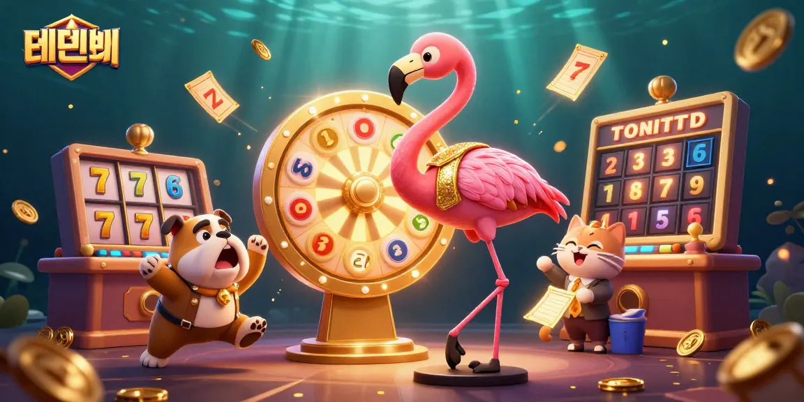 Experience the excitement of 텐텐벳 with colorful jackpots and thrilling spins in this vibrant casino scene.
