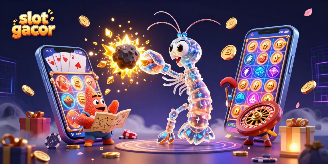 Experience high RTP slot gacor action with a vibrant digital illustration full of excitement and winning potential.