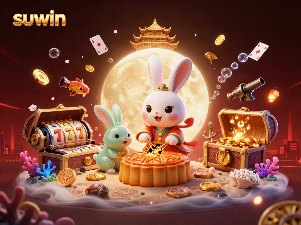 Experience the suwin casino magic as moon rabbits reveal jackpot treasures in stunning 3D.