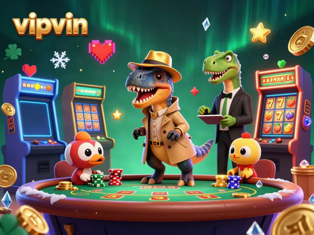 Experience the thrill of vipvin as a velociraptor card counter blends in at the blackjack table.