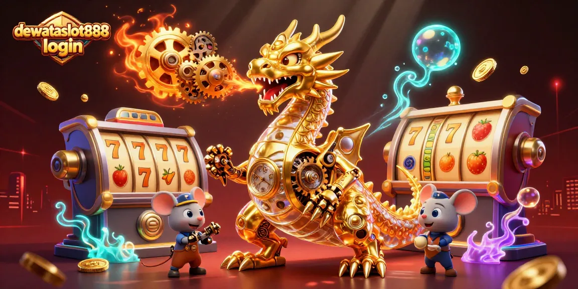 Masuk dewataslot888 login dengan dragon emas yang mengeluarkan koin emas dan simbol slot