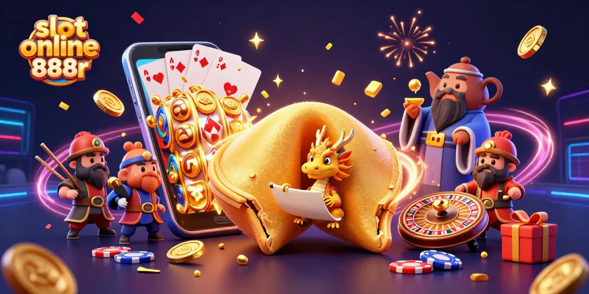 Engage with slot online 888r, featuring a vibrant scene of golden characters celebrating casino wins!