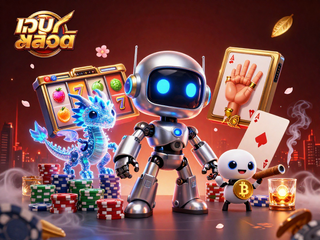 Experience thrilling เว็บสล็อต action with vibrant 3D casino characters in an engaging digital scene.