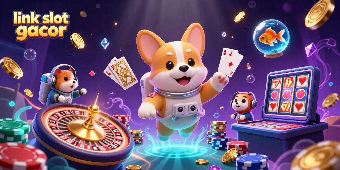 Play exciting link slot gacor and enjoy thrilling wins with our vibrant casino illustration.