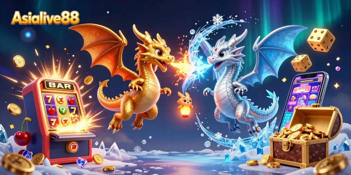 Engage with Asialive88's thrilling gameplay featuring vibrant dragons and jackpot elements.