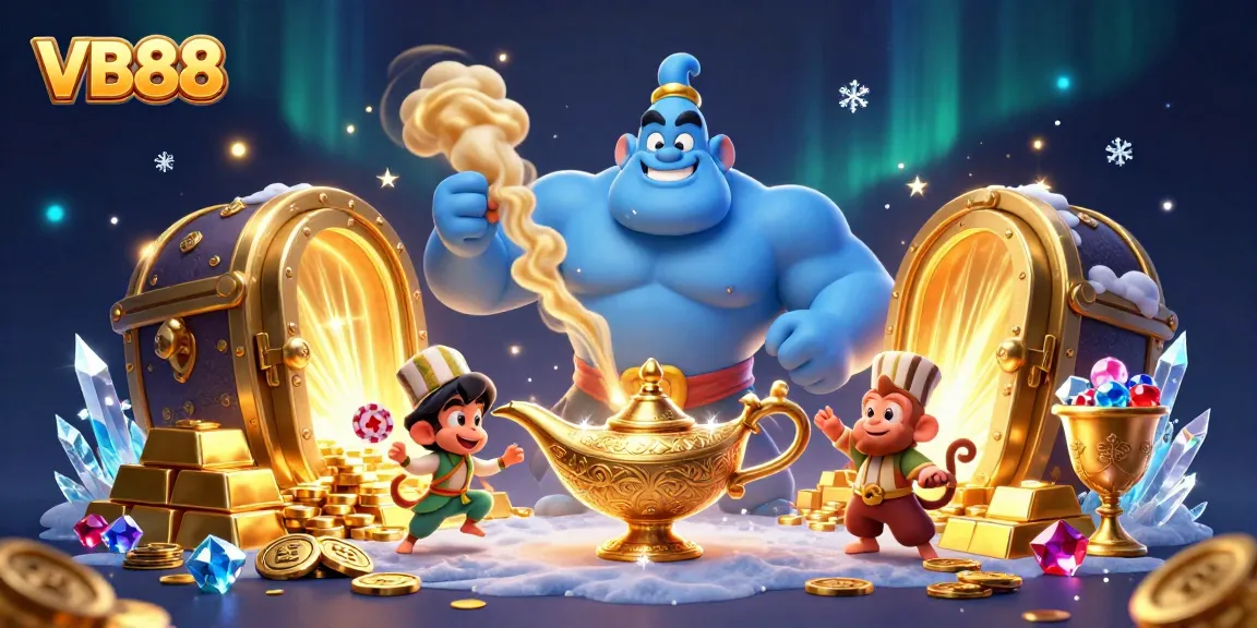Experience the exciting world of VB88 with charming characters and vibrant casino elements.
