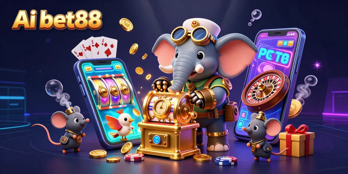 Ai bet88 showcases thrilling slots action with vibrant colors and engaging characters in a captivating 3D scene.