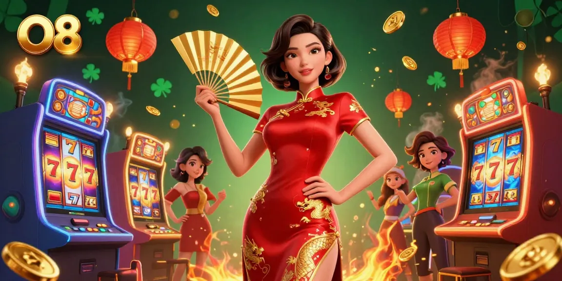 Experience the thrill at O8 with immersive slot gaming and vibrant casino scenes.