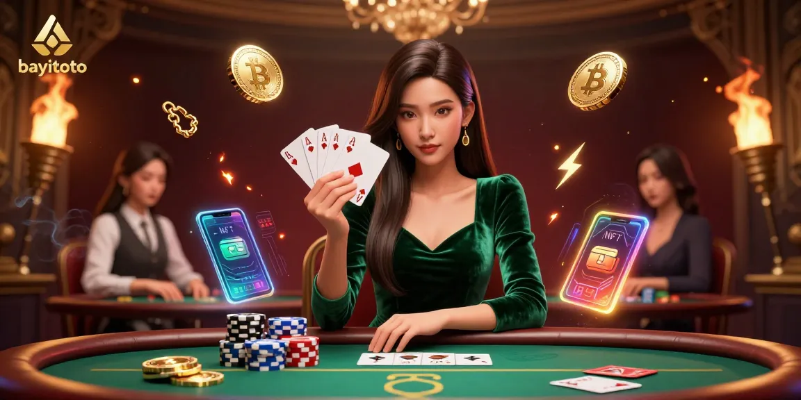 Experience the thrilling gameplay at bayitoto with a skilled poker player showcasing her hand at the table.