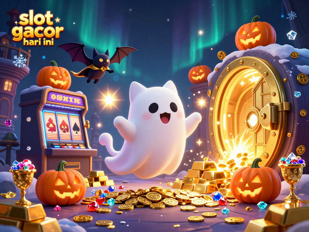 Experience exciting wins with slot gacor hari ini in this enchanting casino illustration featuring vibrant characters.