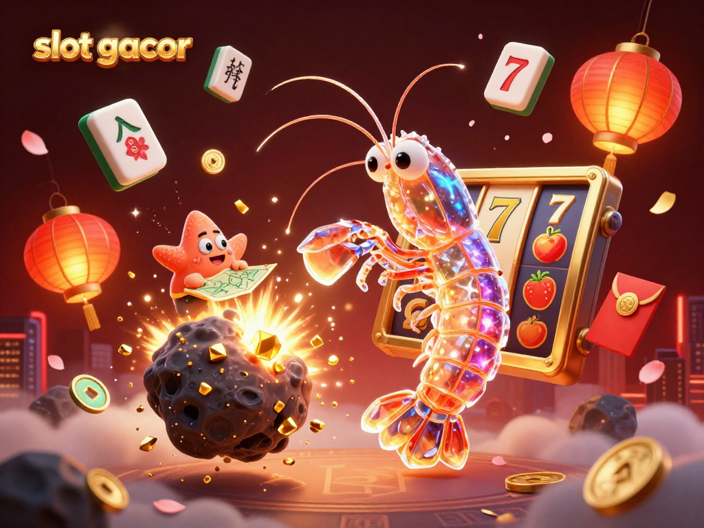 Experience the thrill of slot gacor with vibrant 3D elements showcasing winning icons and colorful visuals.