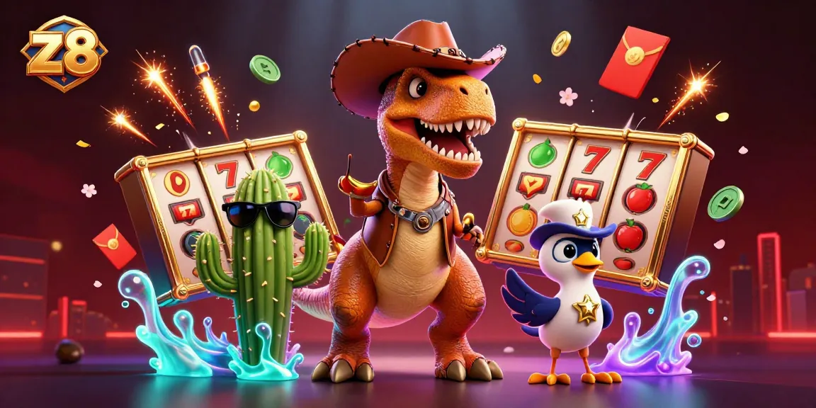 Experience thrilling slots at z8 with colorful characters and dynamic gameplay elements.