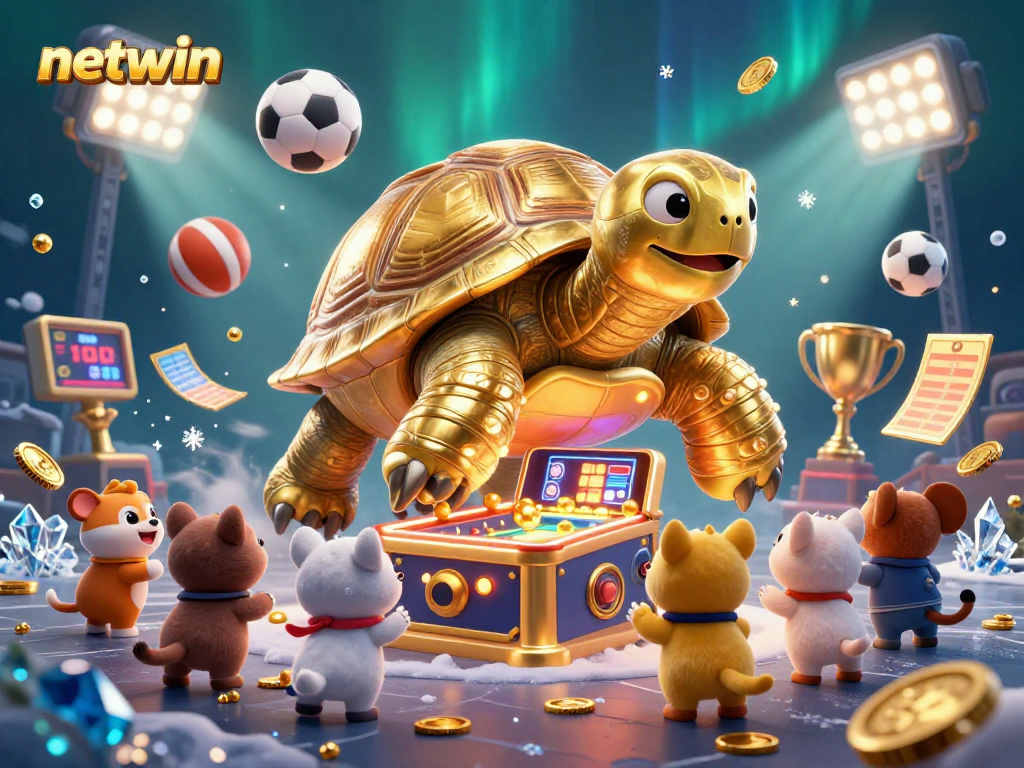 Experience thrilling games at netwin with a vibrant scene filled with characters and dynamic elements.
