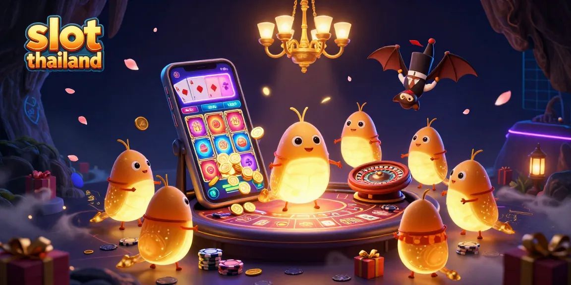 Experience exciting wins in slot thailand with glowing glowworms and animated casino elements!