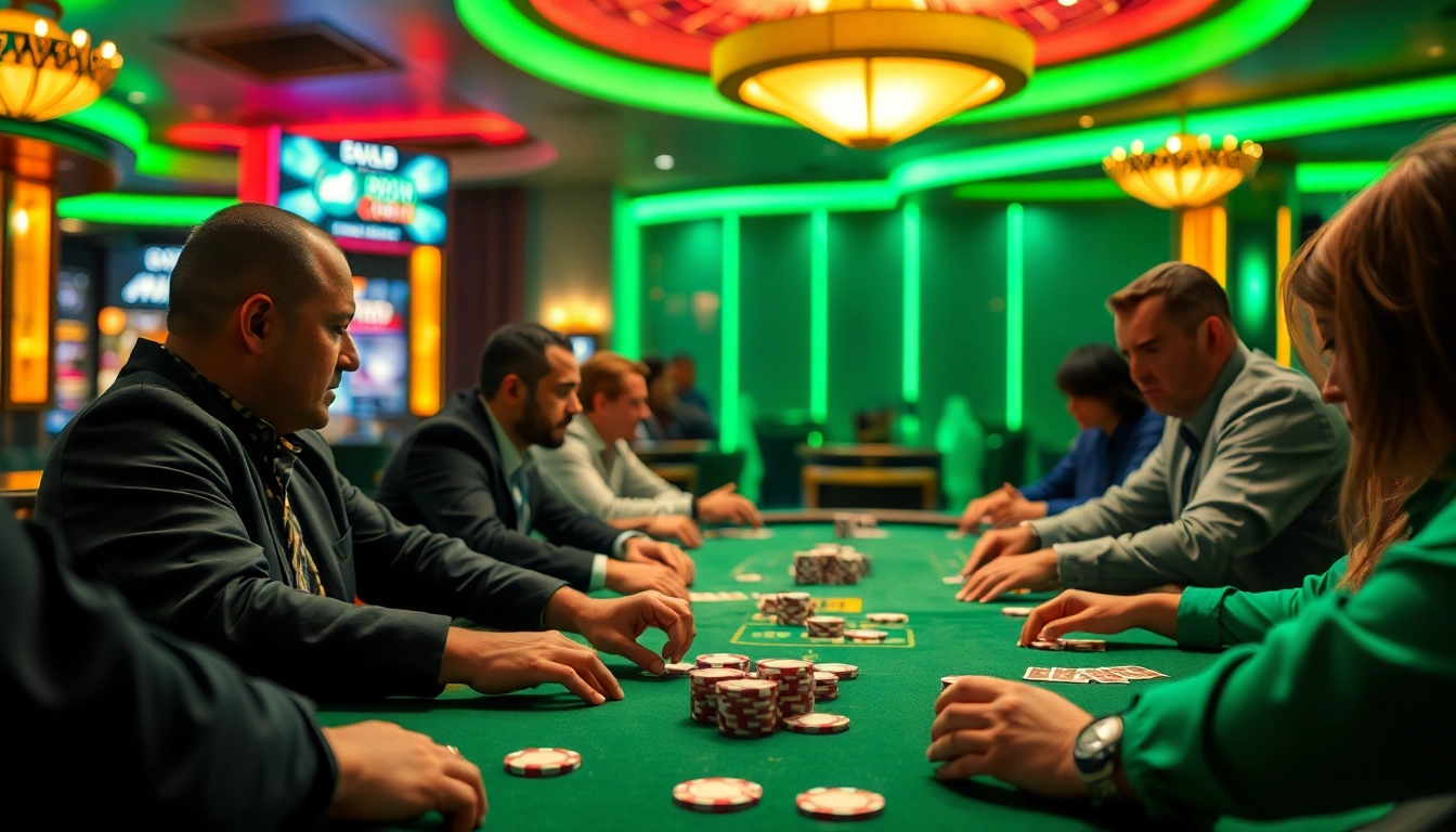 Arus hoki menyemarakkan suasana permainan poker di kasino yang mewah.