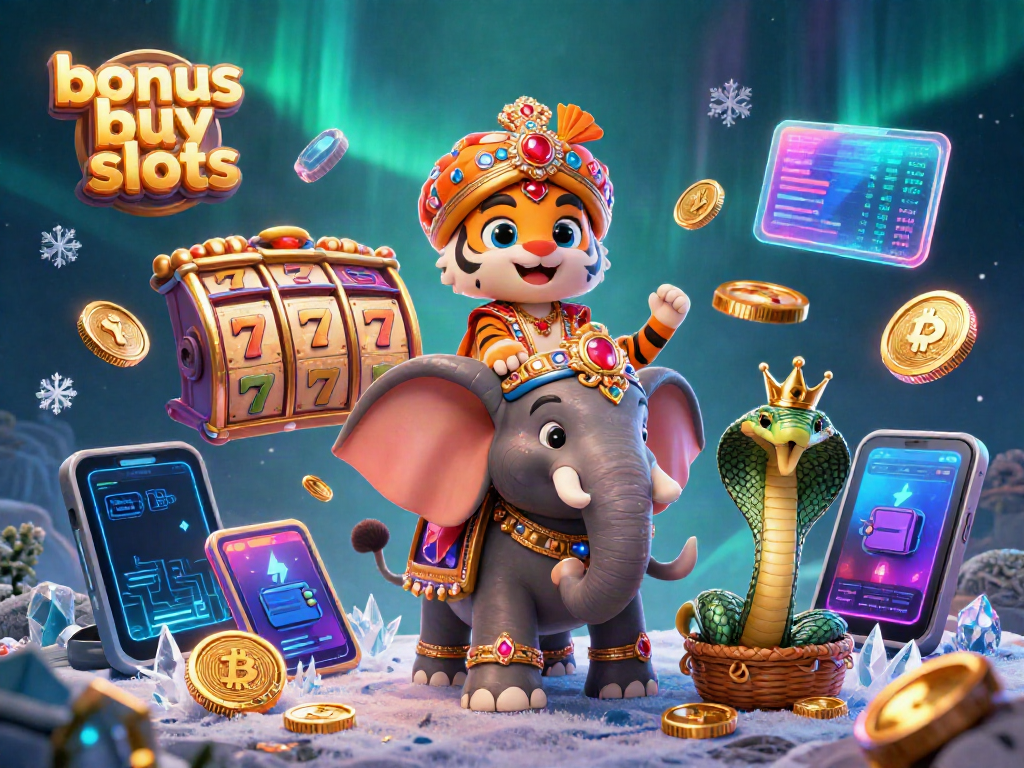 Experience thrilling gameplay with bonus buy slots featuring vibrant 3D characters and rich casino elements.