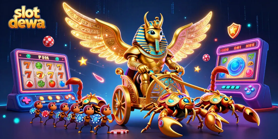 Slot dewa dengan simbol buah dan jackpot, menarik perhatian pemain kasino.