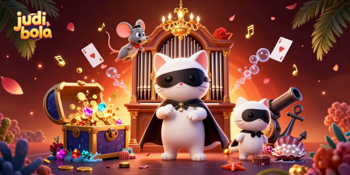 Engaging judi bola scene featuring playful casino characters and vibrant, dynamic elements.