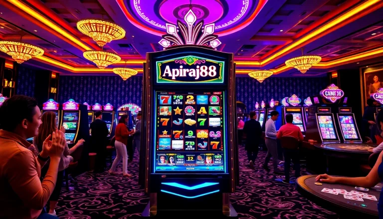 Players winning at slot online apiraja88 in an exciting casino atmosphere.