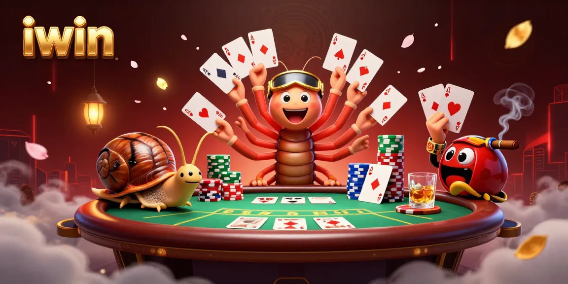 iwin club dealer and high-roller amid vibrant casino action, showcasing dynamic poker scene