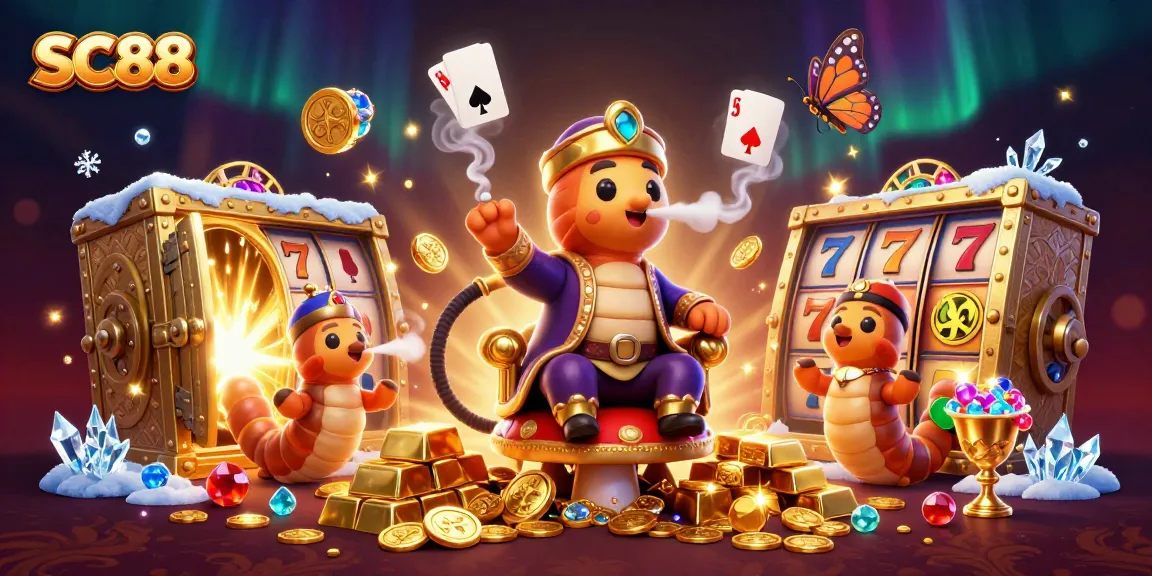Engage in thrilling SC88 casino adventures with vibrant characters amidst stunning riches.